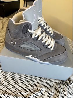 Jordan 5 wolf gray size 13