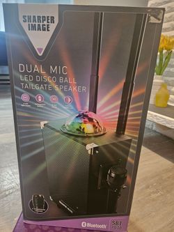Sharper Image Dual Mic LED Disco Ball Tailgate Speaker