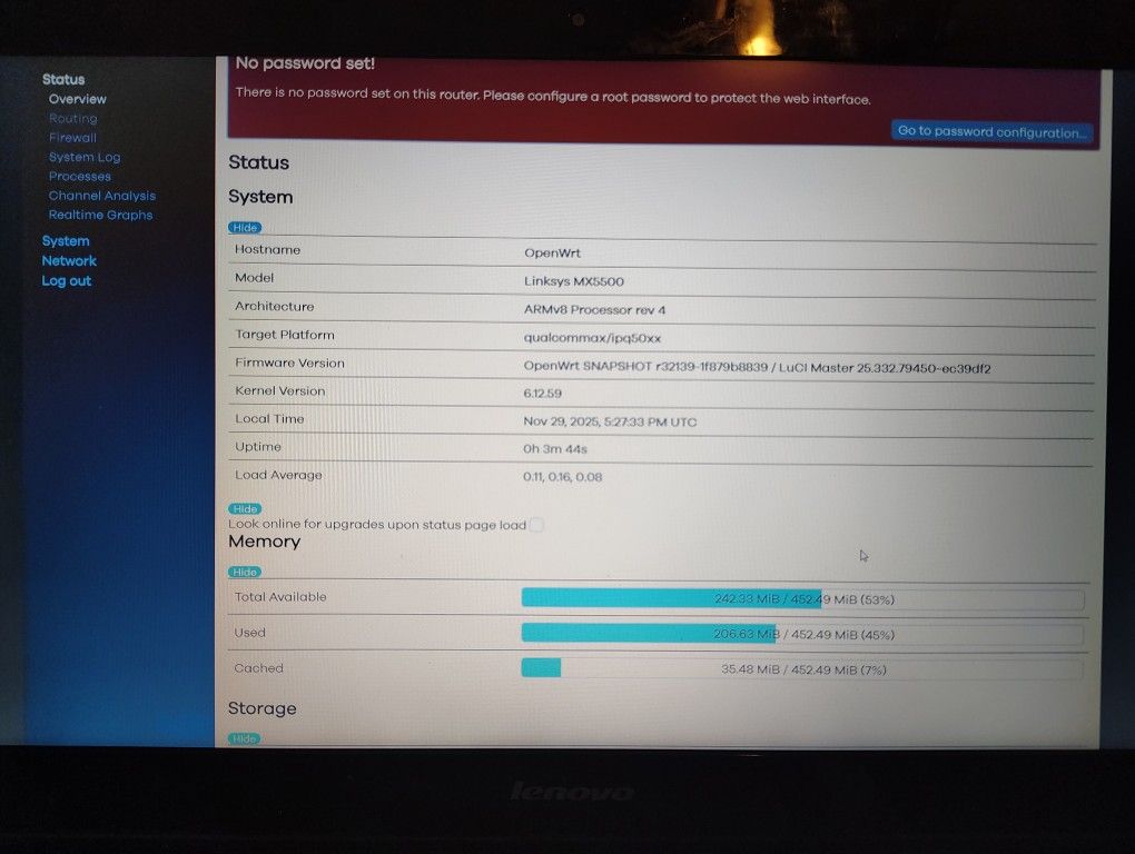 OpenWRT Flashed Linksys MX5500 wifi 6 Ax router!