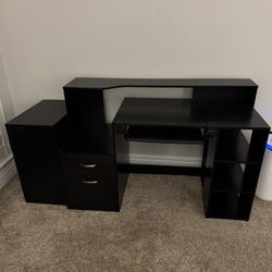 Desk File Drawer Tall Bookcase