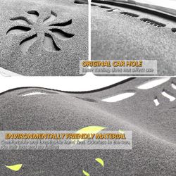 Gray Dashboard Dash Cover Flannel Dash Mat Custom Compatible with 2019 2020 2021 2022 2023 Toyota RAV4 Anti-Glare Anti-Reflection No Peculiar Smell 