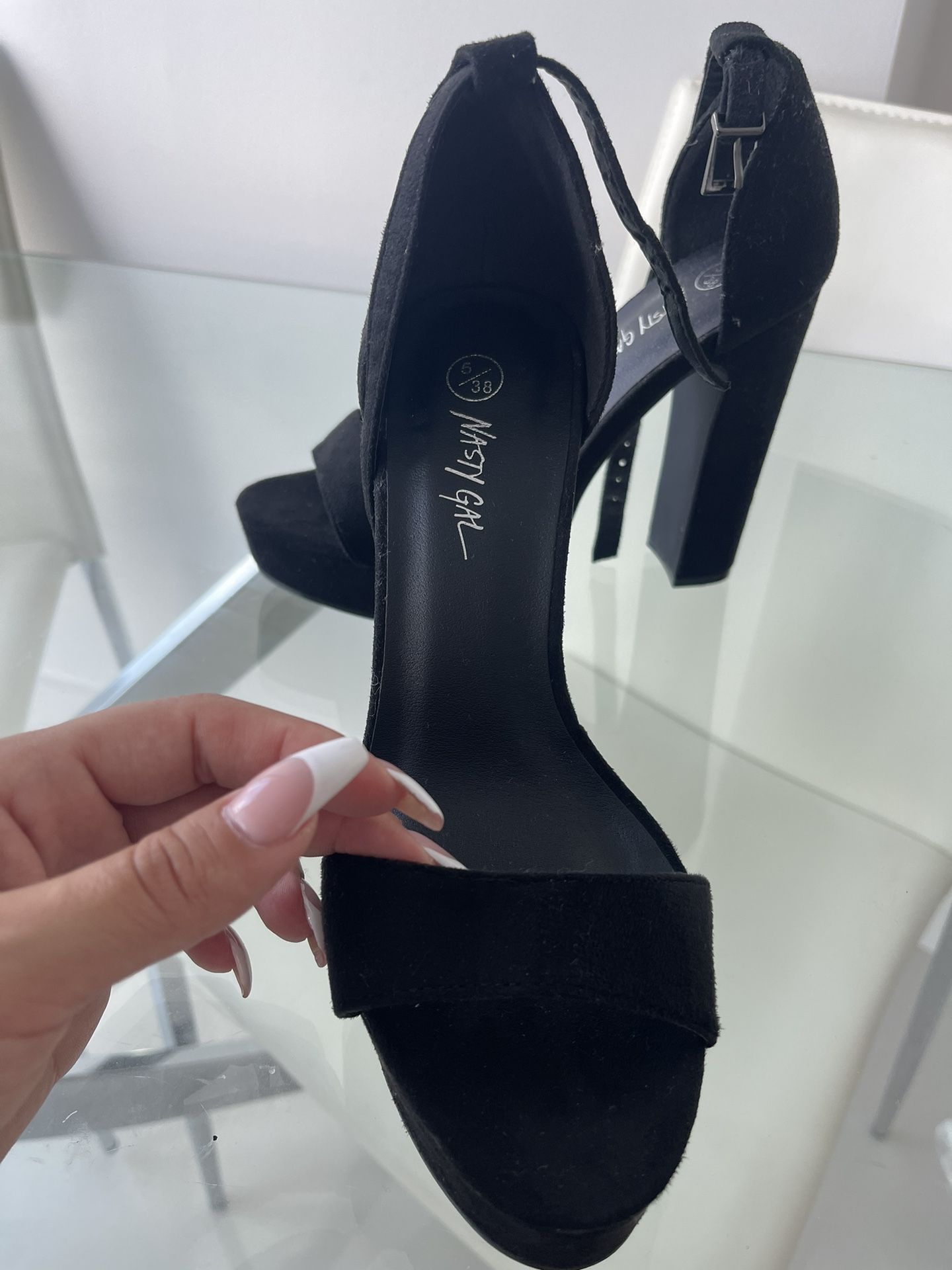 Brand New Black High Heel 7.5 Never Worn
