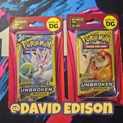 Pokemon Dollar General Mini Blisters - Unbroken Bonds 3 Card Pack Tag Team