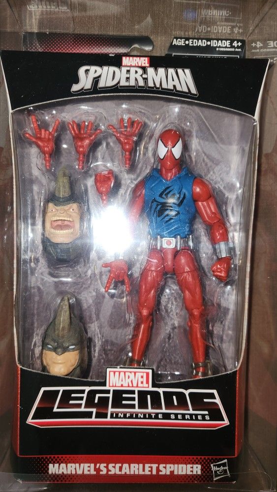 2015 Marvel Legends Spiderman Scarlet Spider Rhino Baf 