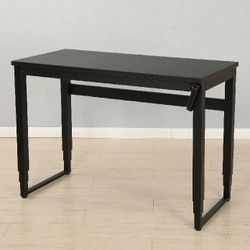 Computer Desk, Home Office, Standing, Adjustable, 48" L, Work, Laptop, Black Laminate, Black Metal, Contemporary, Modern