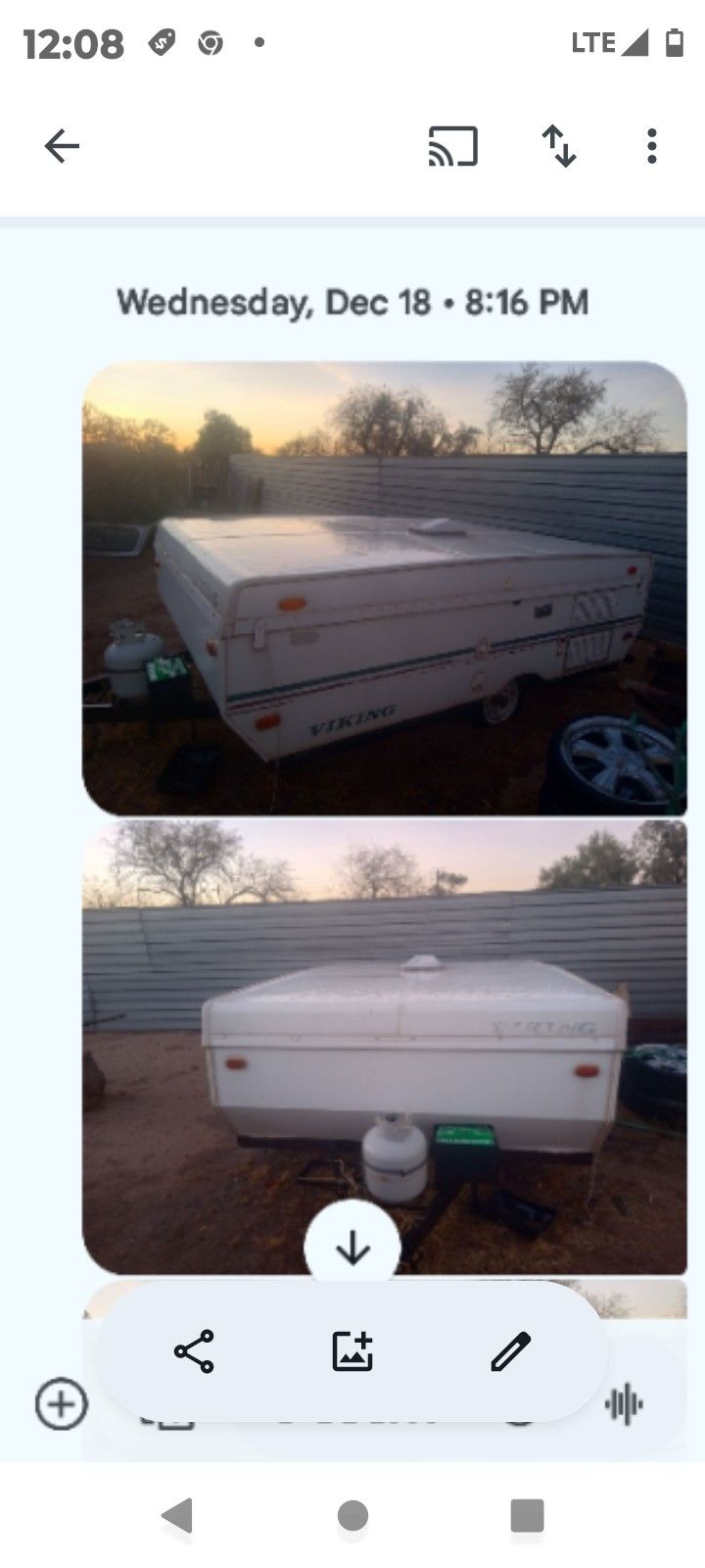 Pop Up Trailer Viking 1996 Obo Going To Put Pictures From Inside Later On Pop Up.