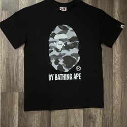 Bape By Bathing Ape Gray Camo Tee Black New Small