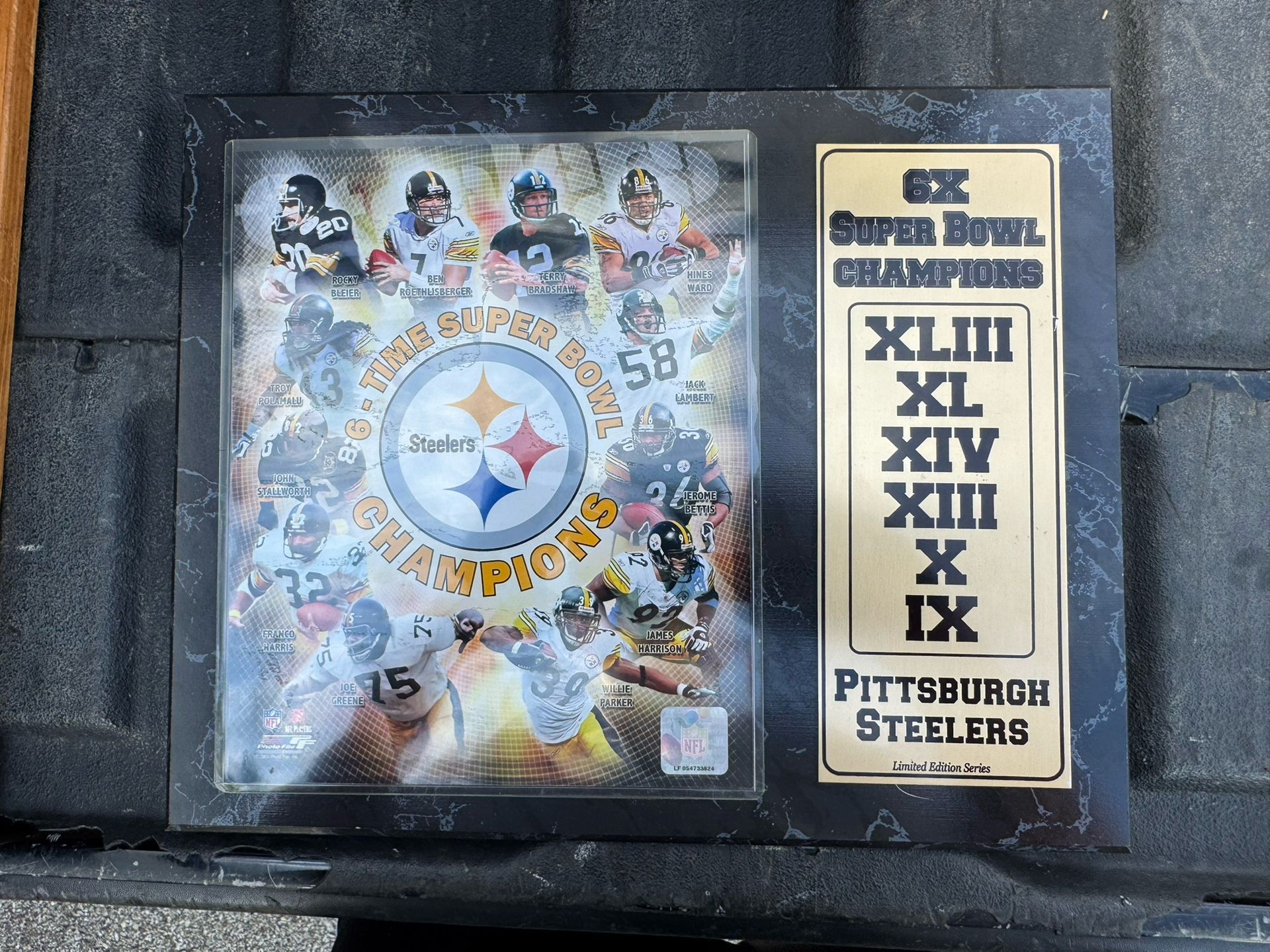 PITTSBURGH STEELERS - SIX TIME SUPER BOWL CHAMPIONS: Plaque,