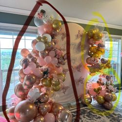 Balloon Arch/Garland Dusty Pink and Rose Gold( Party Decor)
