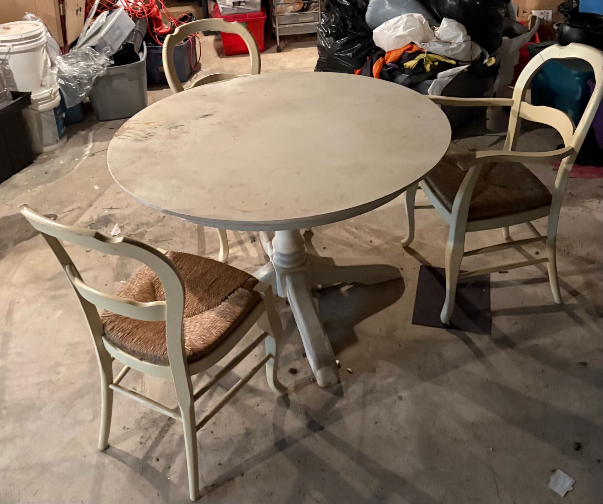 Solid wood table and 3 chairs