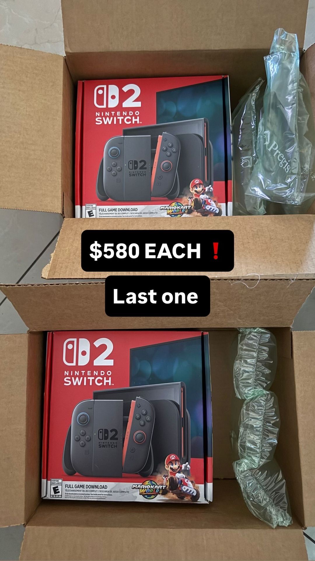 Nintendo Switch 2 Console + Mario Kart World Game Bundle