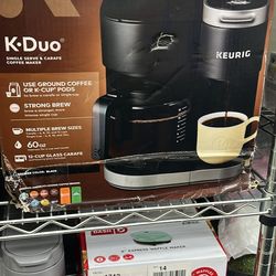 Keurig K-Duo Coffee Maker Single Serve & 12 Cup Carafe K-Cup Pod Brewer
