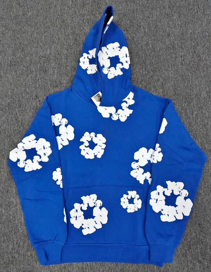 Denim Tears The Cotton Wreath Sweatshirt (Blue/White)