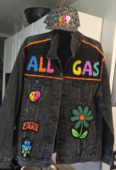 Custom Jean Jacket XL 🎂