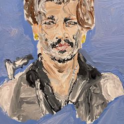 Painting Original Johnny Depp Art On Canvas 