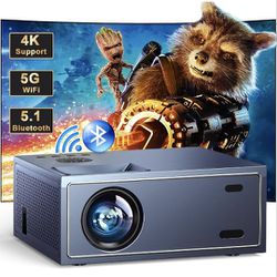 OWNKNEW 4K Support Projector with Wifi and Bluetooth