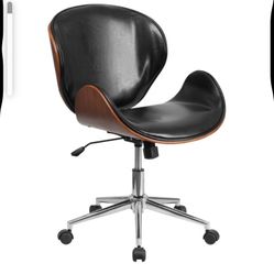 Black mid-back swivel chair