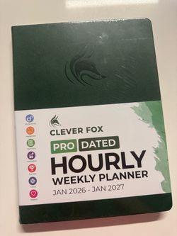 Clever Fox Pro Dated Hourly Weekly Planner - Dark Green