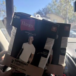 Medium Hanes White Shirts