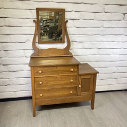 Vintage Antique Dresser W/ Mirror