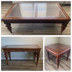 3 pc - Sofa Table, Side Table and Large Coffee table