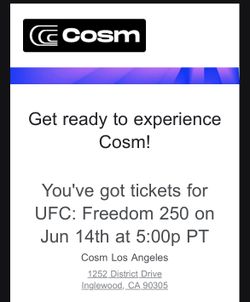 UFC Freedom 250 at Cosm Los Angeles