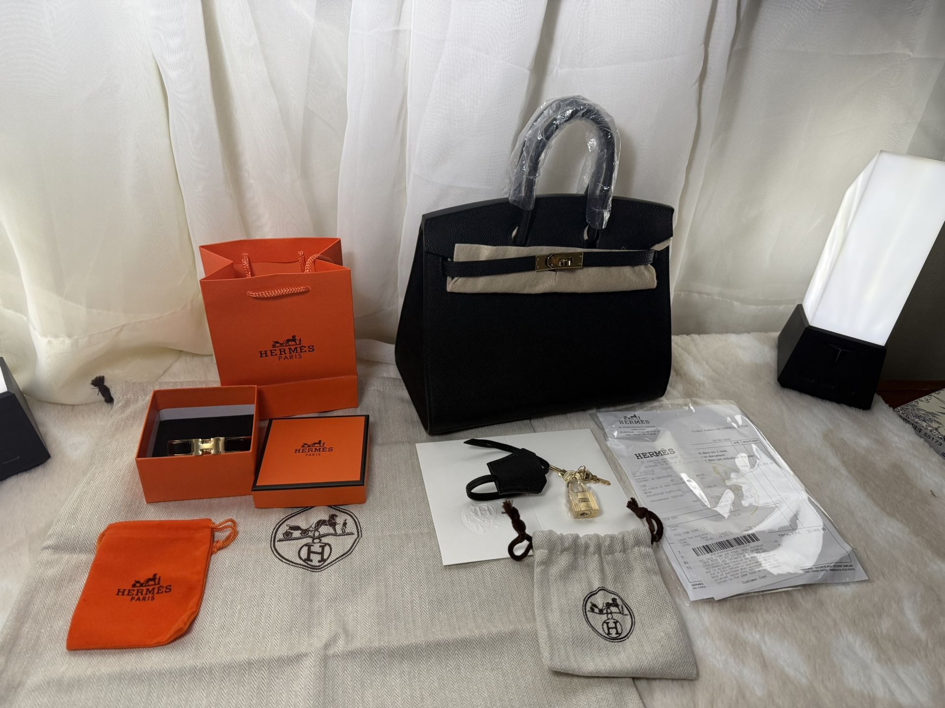 Hermes Birkin 25 EPSOM + Clic H Bracelet Set | Brand New | Receipt Valued at 23,000
