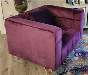 Purple Living room chair and rug
