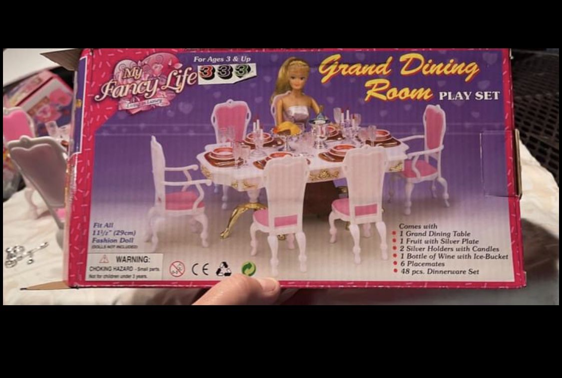 Dining Set Barbie Size