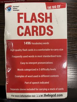 GRE, TOEFL, IELTS, SAT Flash Cards - Never Used