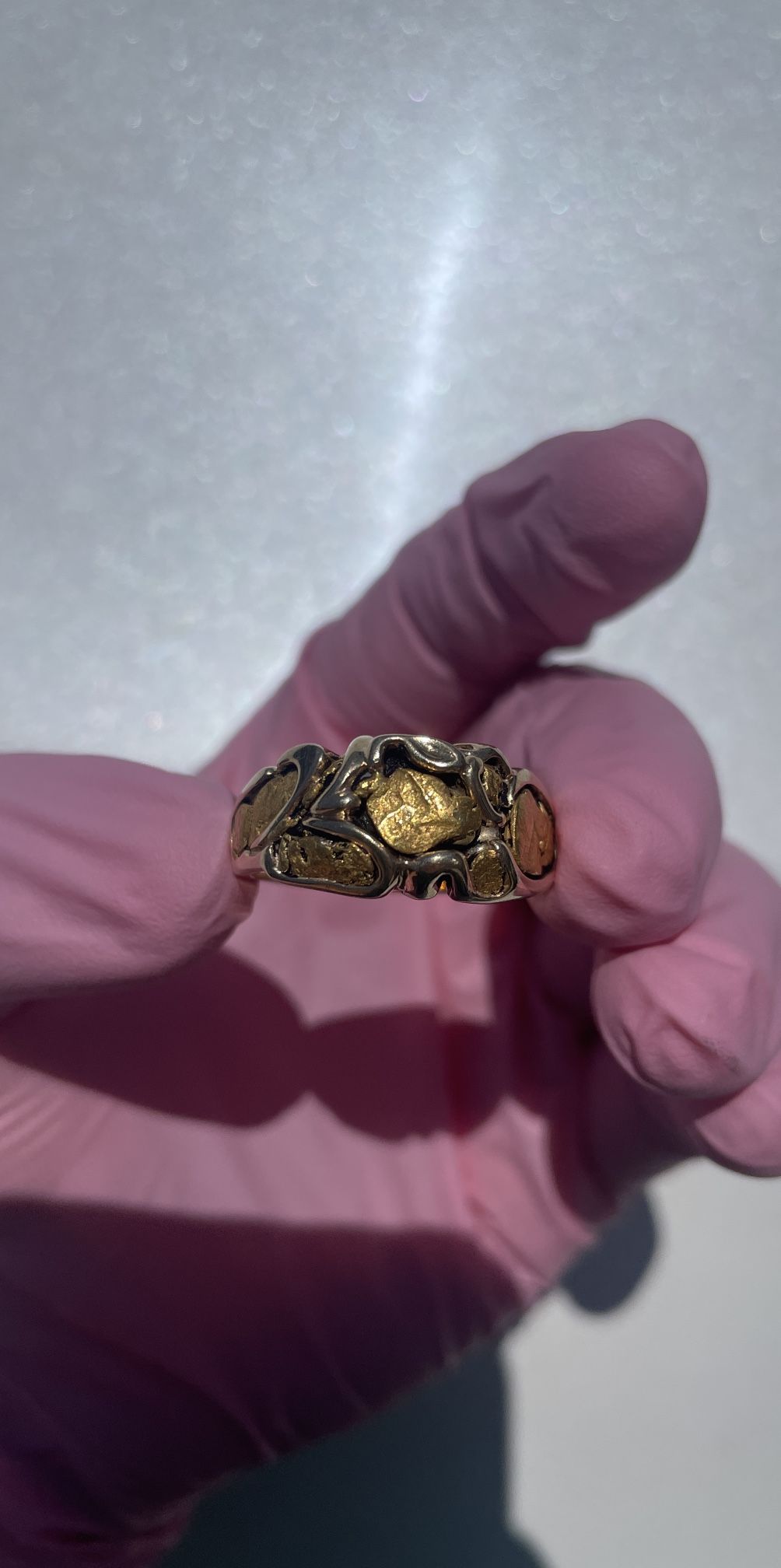 Gold Nugget Alaskan Ring 13 Grams