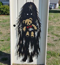Handcrafted Wooden Ghost Girl Halloween Yard Art Decor