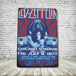 Led Zeppelin Vintage Style Antique Collectible Tin Metal Sign Wall Decor