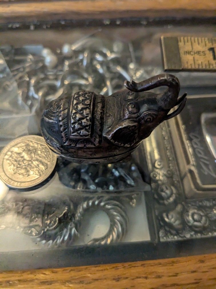18th Century Sterling Silver Elephant