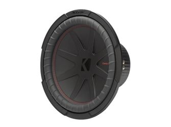 Kicker 48CWR124 CompR Series 12" subwoofer with dual 4-ohm voice coils