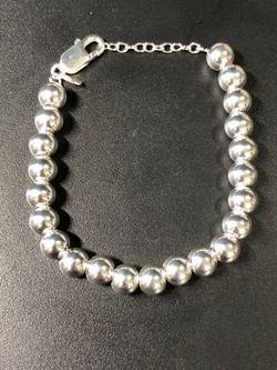 8mm Bead Bracelet 925 Sterling Silver