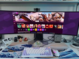 Samsung OLED G9 49” Ultrawide Monitor + Logitech Brio 4K Webcam