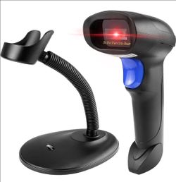 NetumScan Bluetooth QR Barcode Scanner with Stand, 3 in 1 Wireless 1D 2D Bar Code Scanner USB Image Bar Code Reader for Computer, Tablet, iPhone, iPad