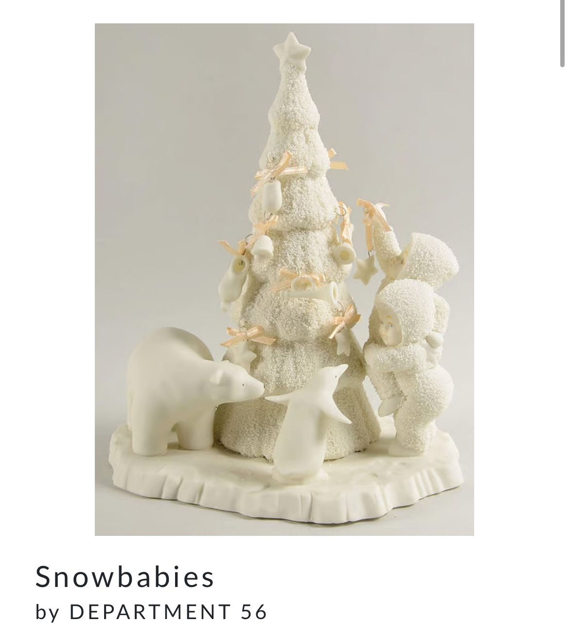 Snowbabies Lift Me Higher I Can’t Reach