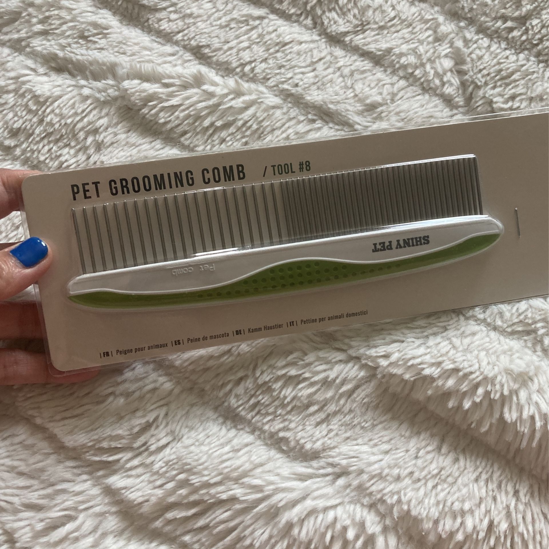 Dog Comb for Removes Tangles and Knots - Undercoat Rake for Dogs & Cats - Grooming Tool with Stainless Steel