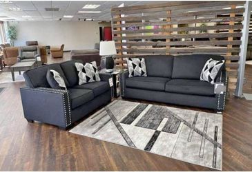 2 Piece Onyx Color Living Room Set/ Ashley Furniture/ Brand New  