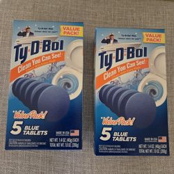 New Ty-D-Bol blue tabs 10 total 2 boxes of 5 tabs