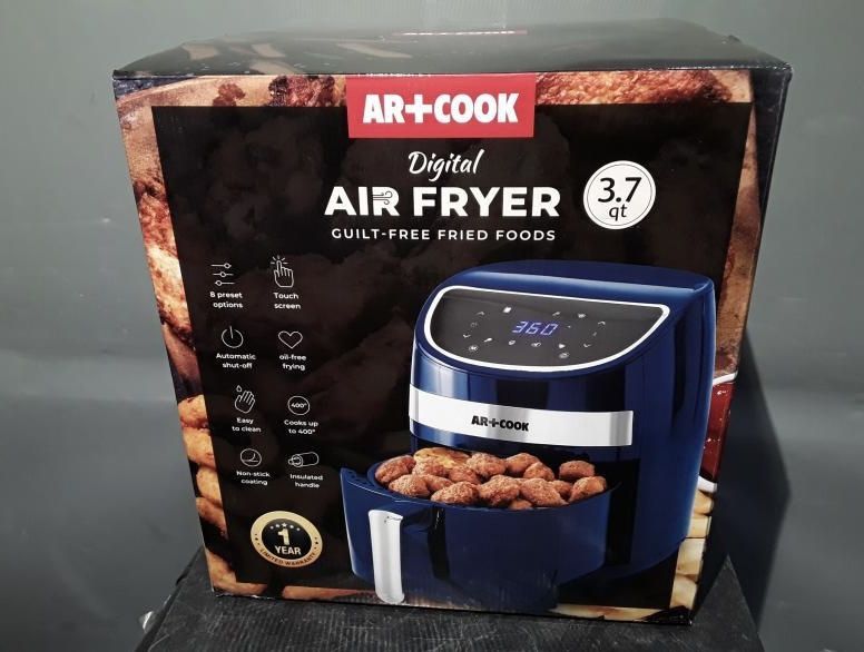 AR+COOK Digital Air Fryer 3.7 Quart - Cobalt Blue