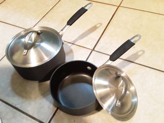 Calphalon 1QT & 2QT Cooking Pans w/ Lids