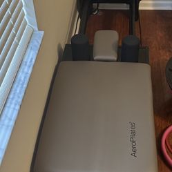 AeroPilates Reformer - Pilates Reformer Workout Machine for Home Gym - Cardio Fitness Rebounder- Up to 300 lbs Weight Capacity, Gray