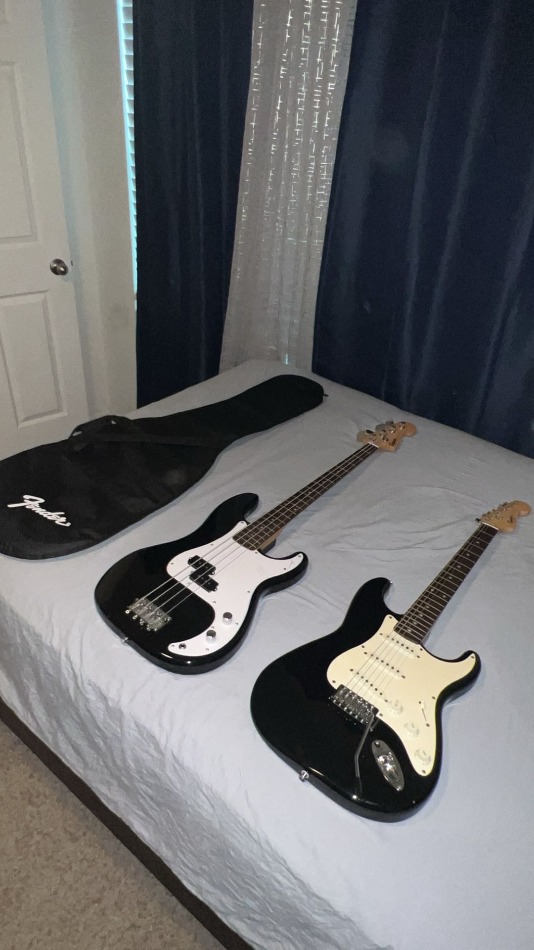 fender strato and bass