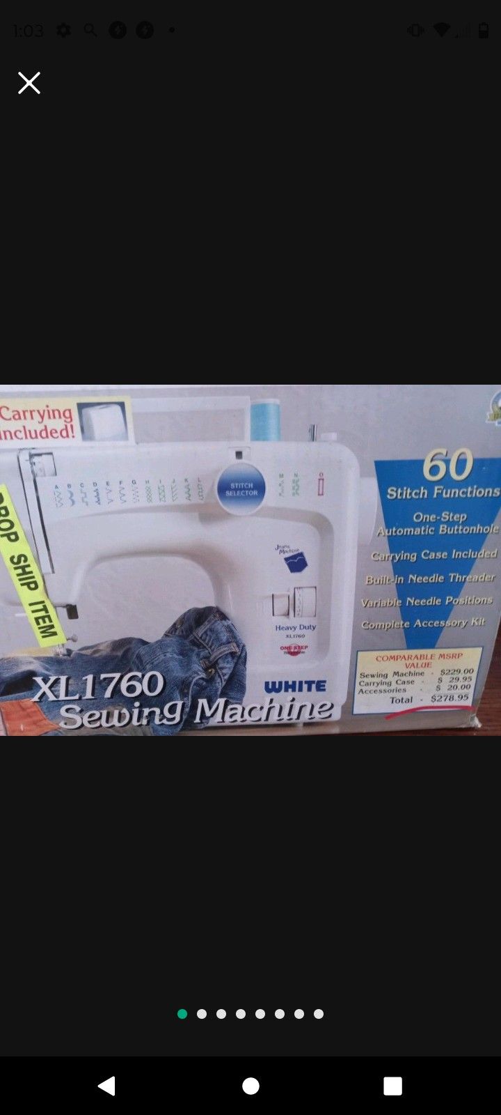 Sewing Machine * New * $75 * Carrying Case