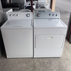 White Whirlpool Washer And Electric Dryer