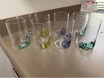 Set of 8 tall glasses and 4 short glasses