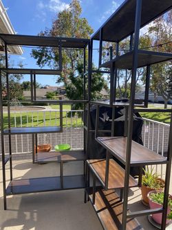 Metal living room shelves $25 the pair